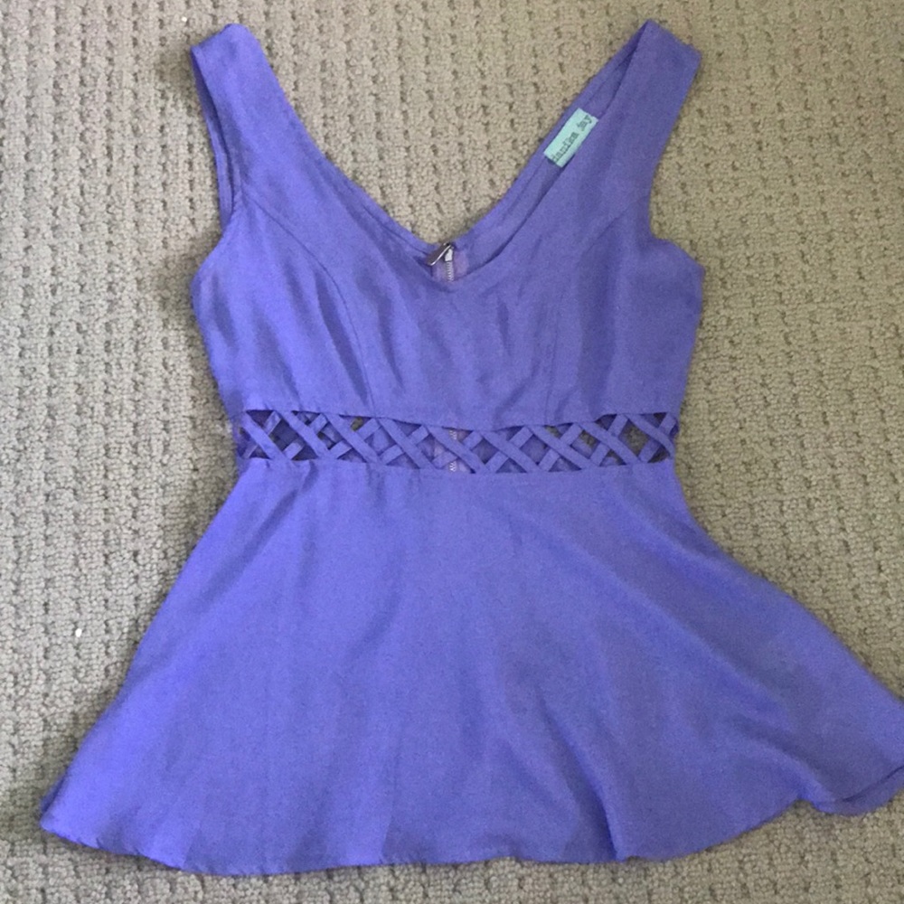 PURPLE TANK WITH CUT OUTS